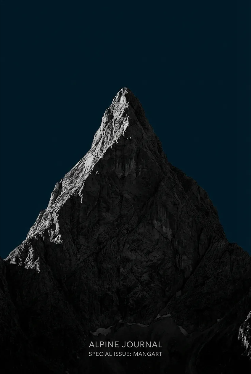 Silhouette emblématique du pic du Mangart sur fond de ciel pur