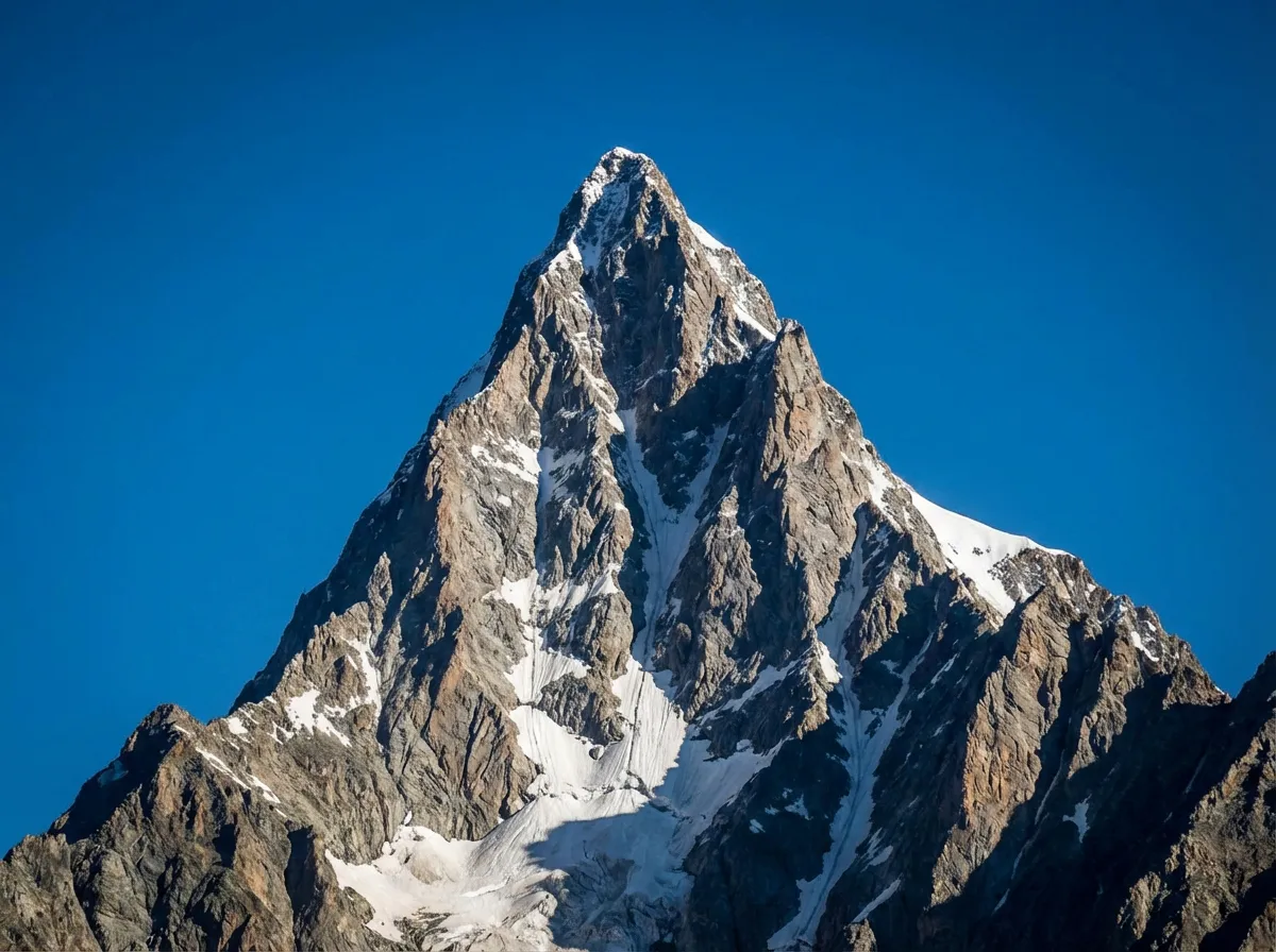 Vue minimaliste du sommet emblématique du Mont Vélan