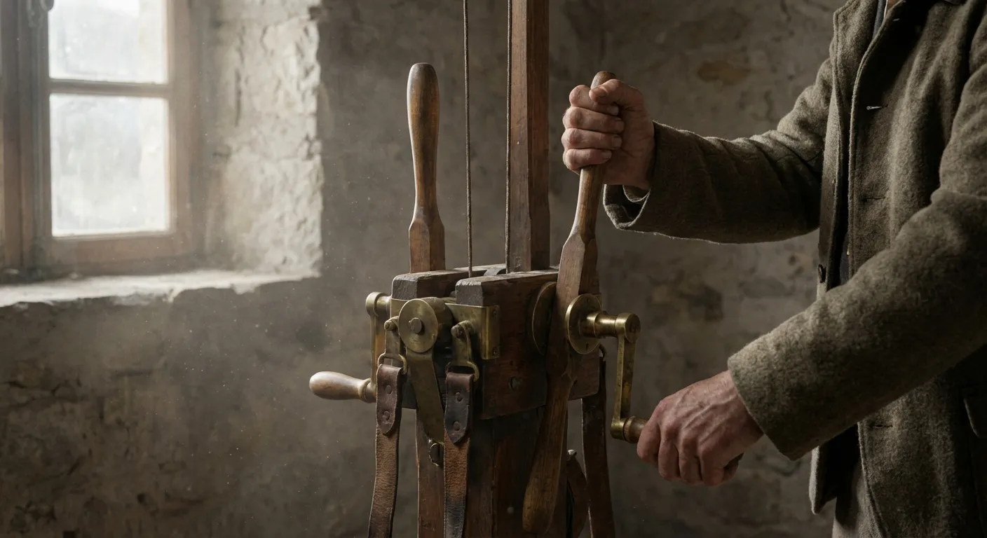Détail du fonctionnement manuel des leviers du télégraphe de Chappe