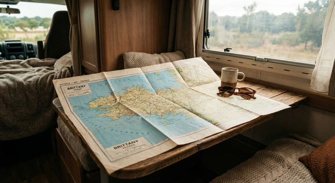 Carte touristique de Bretagne pour préparer son itinéraire en camping-car